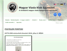 Tablet Screenshot of magyarvizslaklub.hu